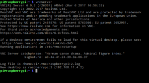 vncserver in Terminal