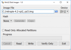 RetroPie - Win32 Disk Imager