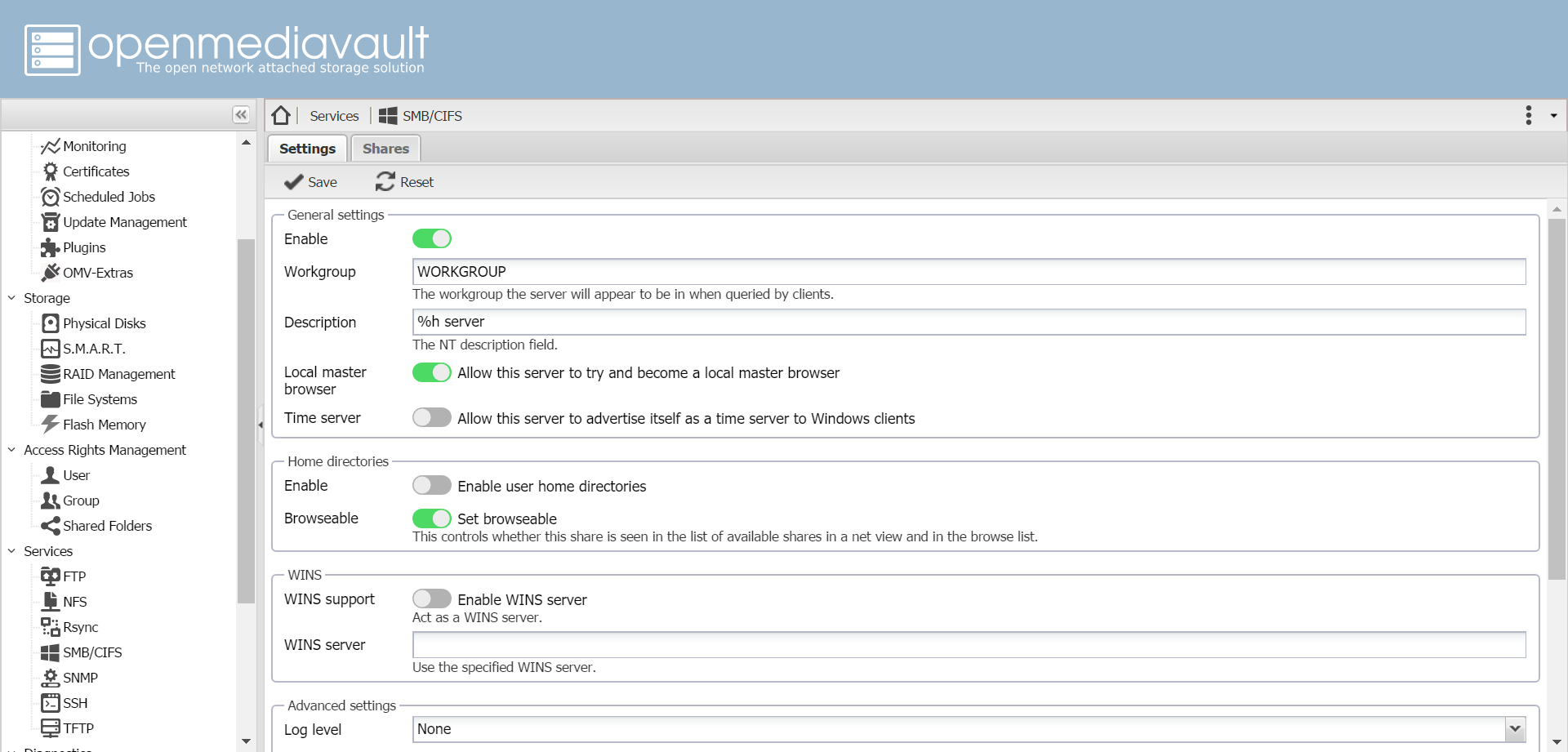 OPENMEDIAVAULT на Synology. Порт SMB. Панель OPENMEDIAVAULT. OPENMEDIAVAULT мониторинг.