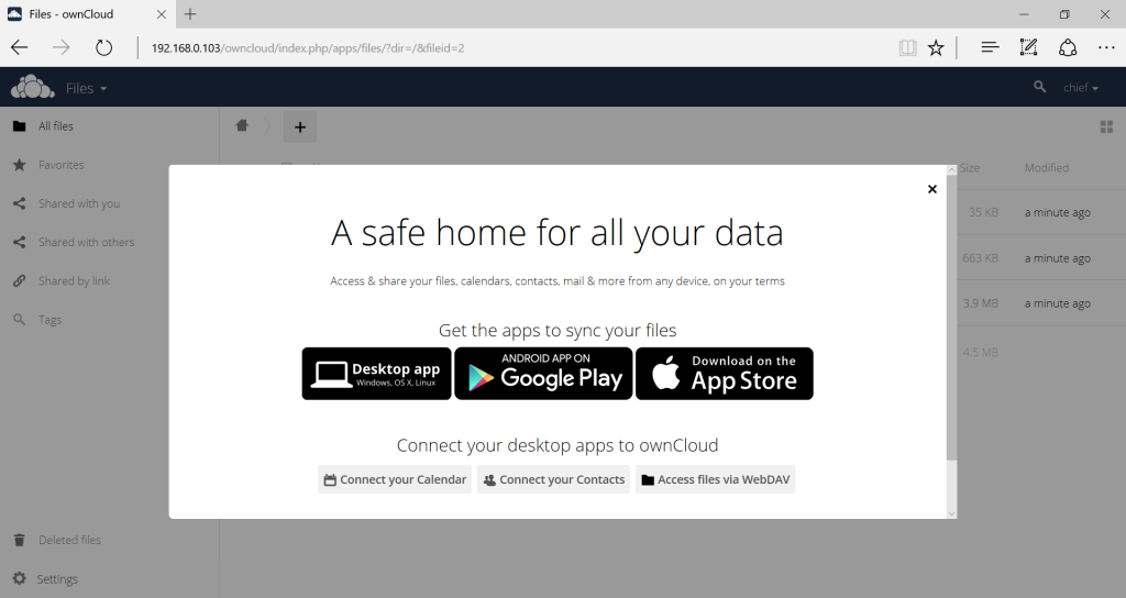 OWNCLOUD Android app. Tags php s